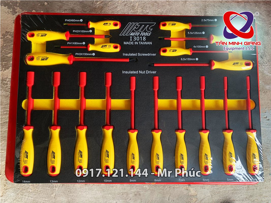 Bộ đồ nghề cách điện 18 chi tiết JTC - I3018-2